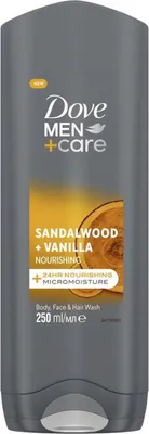 Produktbild von Dove Douchegel Men – Sandalwood & Vanilla 250 ml
