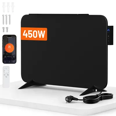 Produktbild von Ikodm Infrarotheizung 450W Schwarz Heizpaneel Wandheizung WLAN App Fernbedienung Badheizung