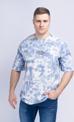 Produktbild von Herren T-Shirt Oversize WHALIGOE Washed Blue/Navy L Lonsdale