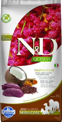 Produktbild von Farmina Pet Food N&D Quinoa, Adult, Groß (26-44 kg), Mittelgroß (11-25 kg), Wildfleisch, 7 kg