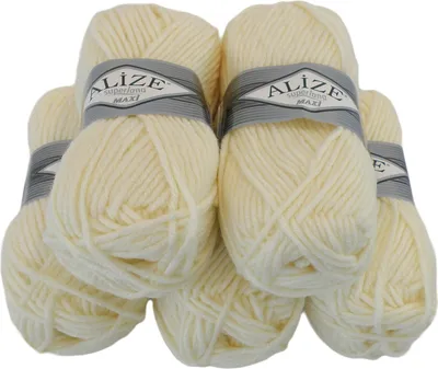 Produktbild von 500g Strickgarn Strickwolle Alize Superlana Maxi 25% Wolle, Farbwahl