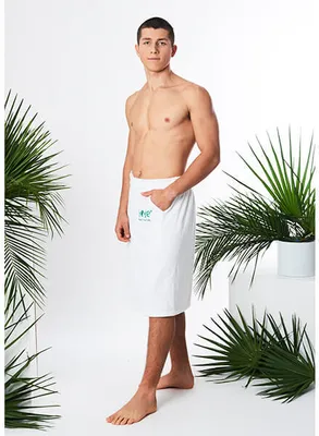 Zdjęcie produktu dla Kilt frotte z kieszenią wiązany OEKO-TEX® YEYE Nature L/XL Biały