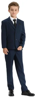 Productafbeelding van Solidchoice - 6-delig Jongens Pak Set, Blazer, Broek, Vest, Overhemd en Stropdas