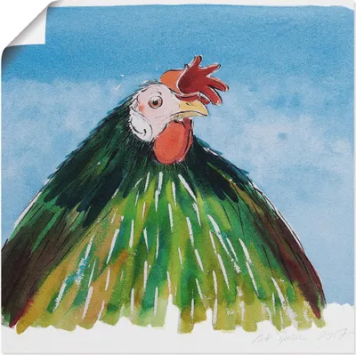 Produktbild von ARTland Poster Eitler Hahn Größe: 50x50 cm