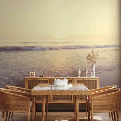 Produktbild von Vlies Fototapete - Morning on the Beach 350x245 cm Landschaften c-B-0080-a-c