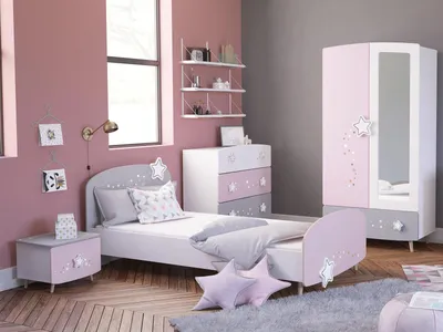 Produktbild von Kinderzimmer Möbelset Prinzessinenzimmer Mädchenzimmer (4-teilig) "Savannah II"