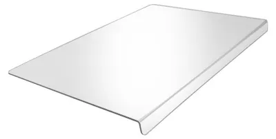Produktbild von Acryl-Schneidebrett mit Thekenlippe, 40,6 x 30,5 cm, rutschfeste, durchsichtige Küchen-Schneidebretter zum Schutz der Arbeitsplatte, Apartment Essentials