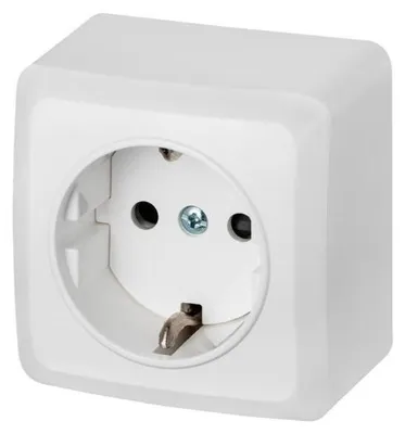 Immagine prodotto di Interruttore a parete, interruttore bipolare, pulsante, presa di corrente, colore bianco