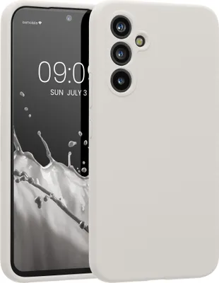 Produktbild von kwmobile Hülle kompatibel mit Samsung Galaxy A54 5G Hülle - A54 Case gummiert - Silikon Handyhülle - Schutzhülle Weiß matt