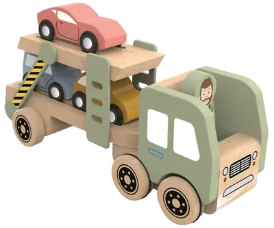 Produktbild von 2Kids Toys: Holztraktor mit Autotransporter