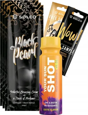 Obrázek produktu pro Soleo Black Pearl 3x15ml Strong Tanning Bronzer + Freebies