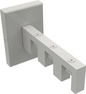 Produktbild von Interdeco Träger mit Abstand 3/6/9 cm / Wandhalterung für Gardinenstangen 14 x 35 mm, 3-läufig Weiß, Typ Smartline