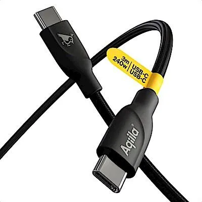 Productafbeelding van Aqiila® AQCBPBICB4BD881 Aqiila® CB13 Ladekabel schwarz, Kabellänge: 3,0 m, 240 Watt