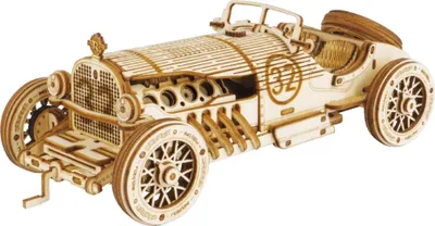 Produktbild von ROBOTIME HOLZMODELLPUZZLE 3D KLASSISCHES AUTO GRAND PRIX AUTO DIY 220 Teile.