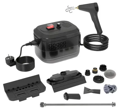Produktbild von Dampfreiniger, 1500W Handdampfreiniger, 2 m Dampfschlauch, 1400-ml-Wassertank, 3bar tragbarer Dampfdruck mit 7 Bürstenköpfen für Küchenmöbel, Badezi