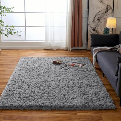 Obrázok produktu pre Mäkký, hustý koberec sivej farby, 80x120 cm