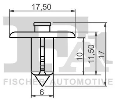 Obrázok produktu pre FA1 Clip – ozdobná/ochranná lišta 22-30002.5 pre RENAULT CLIO II (BB0/1/2, CB0/1/2) 17,5 mm 10 mm