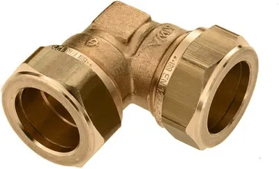 Imagen del producto de Conector de latón para tuberías de agua, de 15x15 mm, tipo crimpado