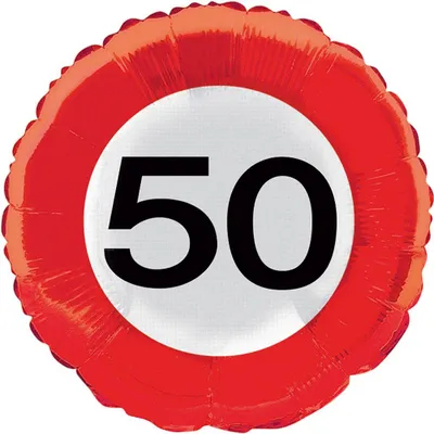 Produktbild von Verkehrsschild 50 Folienballon 45cm