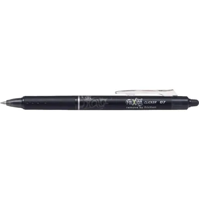 Obrázok produktu pre Pilot FriXion Ball Clicker Black (BLRT-FR7)(2270-001) Textové chyby s gumovým hrotom, gumovateľné, prítlačný mechanizmus, s klipom, hrúbka čiary 0,4 mm - 1 kus