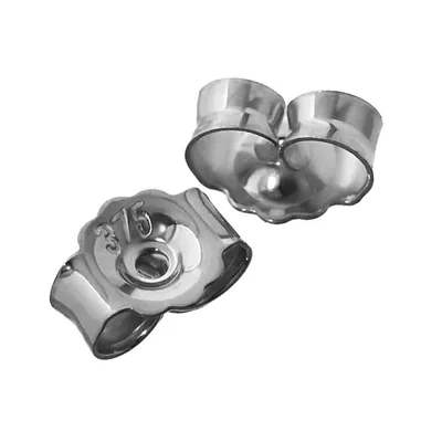 Produktbild von 1 Paar 375 Weißgold Gegenstecker Ohrstecker Ohrstopper Loch 0,8mm Ohrmutter 2611