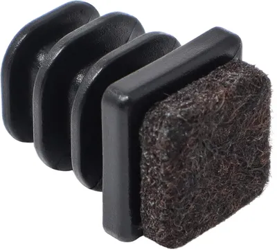 Immagine prodotto di 16 inserti a lamelle in feltro, colore nero, per piedini quadrati per mobili