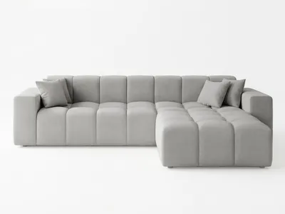 Produktbild von GrainGold Ecksofa L-Form Loopo Rechts- Moderne Ecksofa, Wohnzimmer Sofa - Eckcouch Grau (Komodo 20)