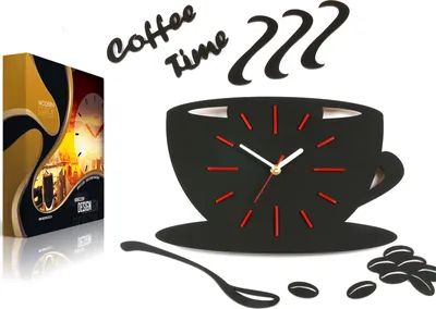 Produktbild von ModernClock, Küchenuhr, Uhrentasse, Wanduhr, wanduhr, satin schwarz, 64cm x 43cm