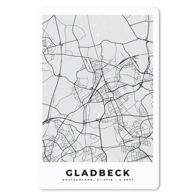 Produktbild von MuchoWow® Mauspad Mousepad Karte - Deutschland - Gladbeck - Stadtplan 40x60 cm - Mousepads - Maus Mat - Pad - Mausunterlage - Schreibtisch Accesoire