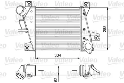 Produktbild von VALEO 818360 Ladeluftkühler LLK für NISSAN X-TRAIL (T30) Turbo Intercooler
