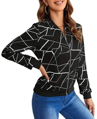 Produktbild von Solidchoice – Damen Blousonjacke mit Reißverschluss und Stehkragen
