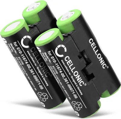 Produktbild von CELLONIC 2x Akku für Navigation Kompatibel mit Garmin Alpha 50, Montana 700, GPSMAP 64s, 010-11874-00 - (2000mAh, 2.4V)