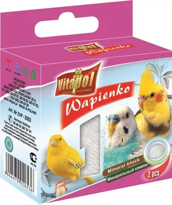 Produktbild von Vitapol Wapienko- Cube NATURA natürlicher Kalksteinwürfel für Papageien 35g
