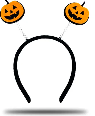 Produktbild von Oblique Unique Haarreifen Kürbis Haarreif mit 2 wackel Antennen für Halloween Fasching Karneval Motto Party Kostüm Accessoire