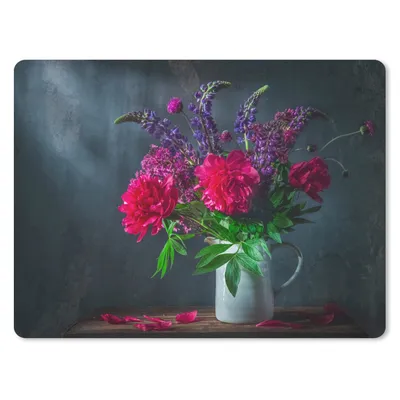 Produktbild von MuchoWow® Mauspad Mousepad Farben - Pfingstrose - Stilleben 23x19 cm - Mousepads - Maus Mat - Pad - Mausunterlage - Schreibtischunterlage - Mauspad