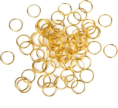 Produktbild von VBS Ringel, Ø8mm, 70 Stück Goldfarben