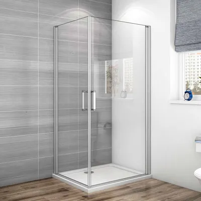 Produktbild von 90x90cm 185cm ESG Drehtür Eckeinstieg Pendeltür&Schwenktür Duschkabine