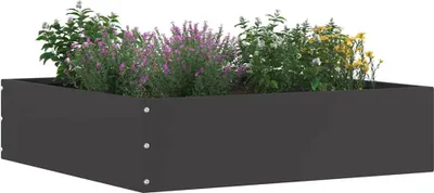 Produktbild von vidaXL Raseneinfassung Schwarz 50 x 50 x 13 cm Stahl