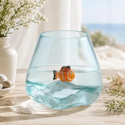 Produktbild von Teichdeko Fisch NEMO - Dekofigur - Porzellan - schwimmend - L: 6,5cm - orange