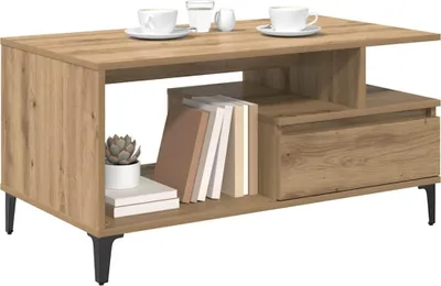 Produktbild von "Winterschlussverkauf "Couchtisch - CLORIS - Wohnzimmertisch - Robust und langlebig - Artisan-Eiche 90 x 49 x 45 cm Holzwerkstoff - NeuMöbel2786506