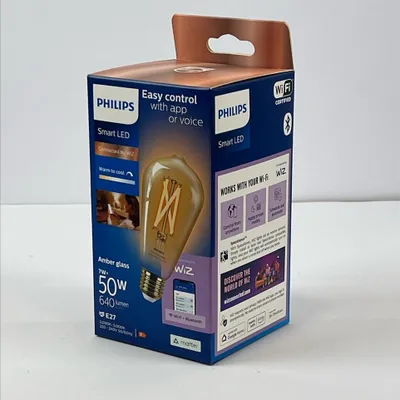 Produktbild von Philips WiZ Smart LED ST64 Edison 7W = 50W E27 Bernstein 640lm CCT 2000K - 5000K Dimmbar Bluetooth WiFi