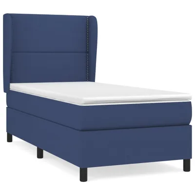 Produktbild von vidaXL Boxspringbett mit Matratze Blau 100x200 cm Stoff