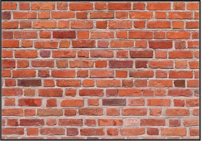 Produktbild von Wallario Wandbild Rote Ziegelsteinwand - Backsteine, Größe: 70,30 x 100,30 cm, Poster mit schwarzem Aluminiumrahmen