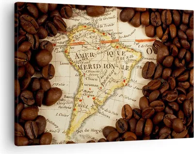 Produktbild von Bild auf Leinwand - Leinwandbild - Südamerika Samen Kaffee - 70x50cm - Wand Bild - Wanddeko - Leinwanddruck - Bilder - Kunstdruck - Wanddekoration - Leinwand bilder - Wandkunst - AA70x50-2198