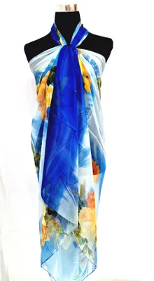 Produktbild von XXL Multifunktions Pareo Schal Wickelrock Strandtuch Wickeltuch Sarong Bademode Trägerkleid P09