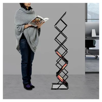 Produktbild von Faltbarer Prospektständer für Büros und Messen, 150 x 25,5 x 35 cm (Schwarz)