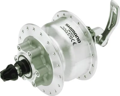 Produktbild von SHIMANO Nabendynamo DH-3D32 6 Volt 3 Watt 36 Loch 6-Loch Silber - für Scheibe...
