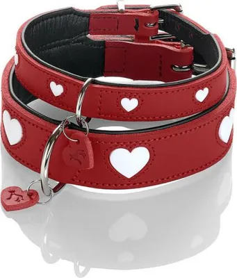 Produktbild von Hunter Halsband Love rot/schwarz