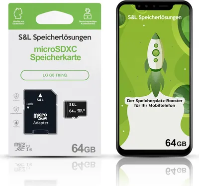 Produktbild von microSD Speicherkarte S&L für LG G8 ThinQ - Speicherkapazität: 64 GB