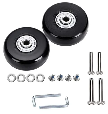 Ersatzrollen für Koffer, 2 Stück, 50 mm x 18 mm, Gummi